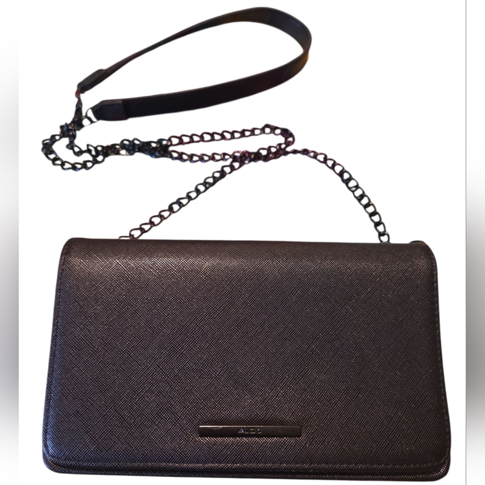 Aldo Black Textured Crossbody Bag